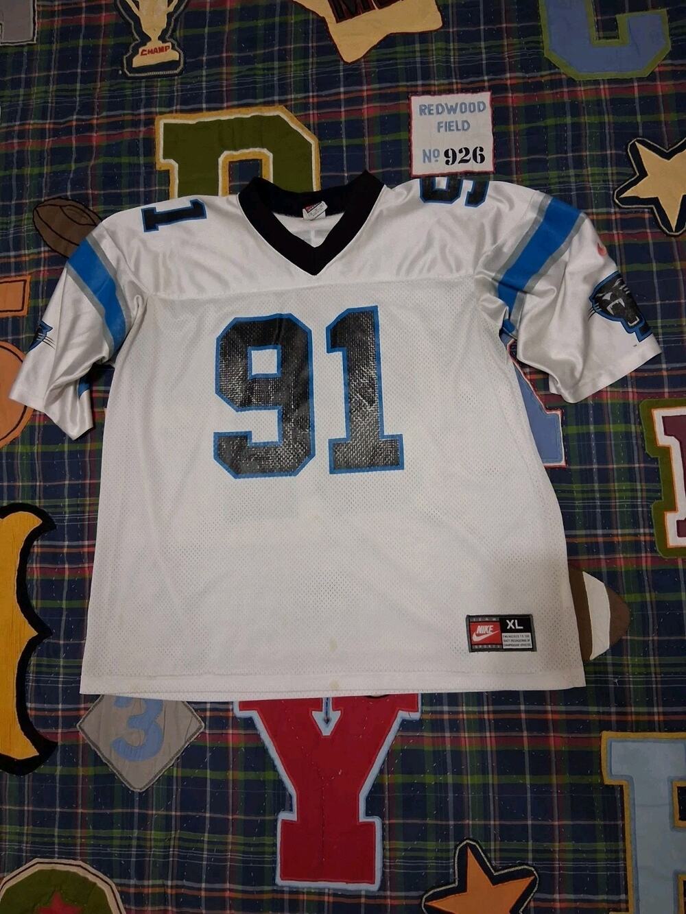 Nike Kevin Greene Carolina Panthers Jersey Mens XL White NFL Football 91